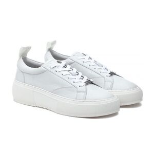 J/SLIDES WHITE LEATHER COURTO LACE UP SNEAKER SIZE 11M NEW IN BOX‎